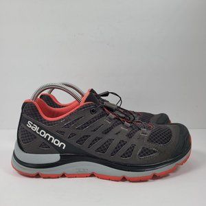 Salomon Synapse Women's Black Gray Red Hiking Trail Shoes US Size 8.5